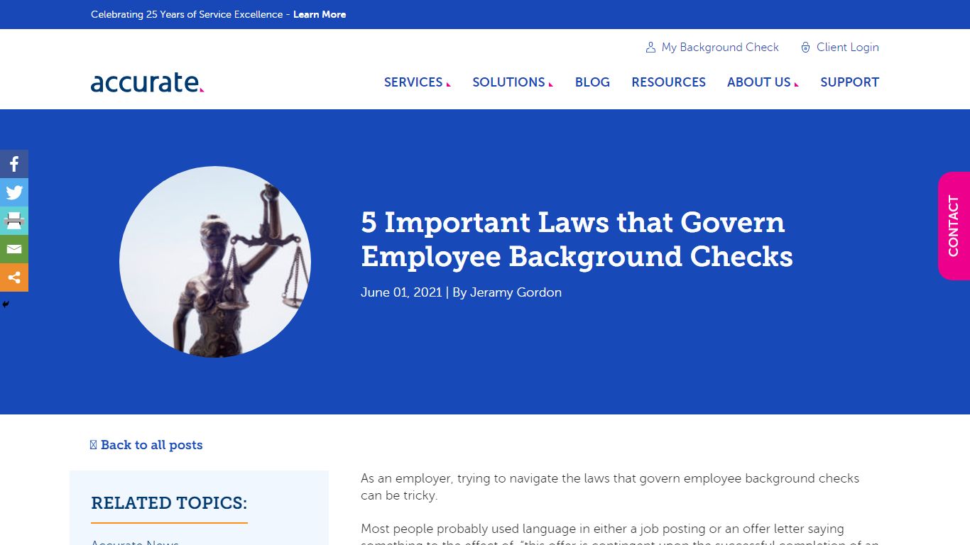 5 Important Laws that Govern Employee Background Checks